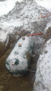 Подведение трубы от дома.