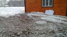 Обратная засыпка котлована.